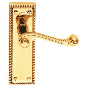 Lever on Back Plate Georgian - Lever Privacy -110x45mm