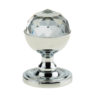 Frelan Hardware Swarovski Crystal Faceted Mortice Door Knob, Polished Chrome (sold in pairs)