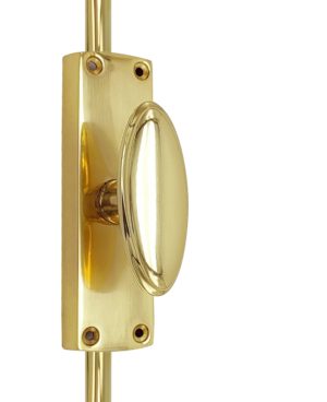 Oval knob door spagnolette bolt/cremone bolt upto 2500mm POLISHED BRASS(upto 8 feet)