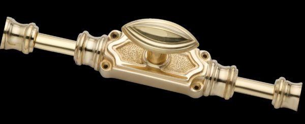 Plaine stepped espagnolette bolt/Cremone bolts upto 9 feet polished brass unlacquered