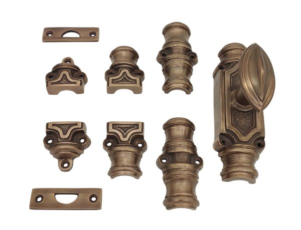 Plaine stepped espagnolette bolt/Cremone bolts upto 9 feet antique brass unlacquered