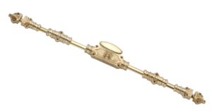 Classic door espagnolette bolt / Cremone bolt 9 feet polished brass unlacquered