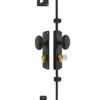 Oval knob locking door Espagnolette/Cremone bolt upto 8.5'-BLACK
