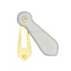 Heritage Brass Oval Covered Standard Key Escutcheon, White Crackle Porcelain