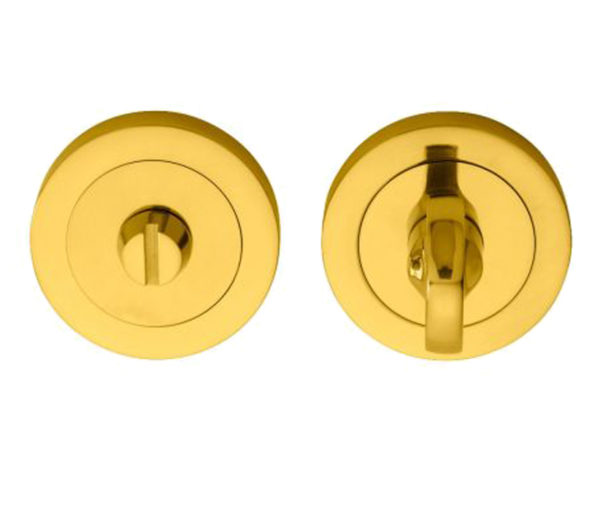 Manital Slimline Concealed Fix Turn & Release, Polished Brass