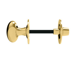 Oval Thumbturn & Release (5mm Spindle For Bathroom Lock), Polished Brass