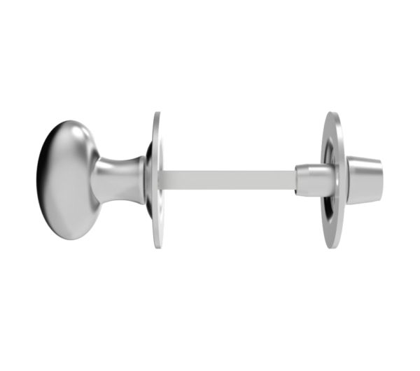 Oval Thumbturn & Release (5mm Spindle For Bathroom Lock), Satin Chrome