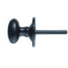 Oval Thumbturn To Operate Rack Bolt (Hardened Steel Spindle), Black Antique