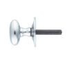 Oval Thumbturn To Operate Rack Bolt (Hardened Steel Spindle), Polished Chrome