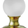 Delamain Ice Frosted Crystal Ball Mortice Door Knobs, Polished Brass