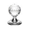 Delamain Facetted Crystal Concealed Fix Mortice Door Knob, Satin Chrome (sold in pairs)