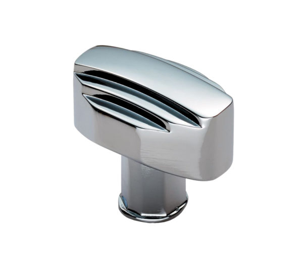 Fingertip Art Deco Style Cabinet Knob (30mm), Polished Chrome