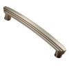 Fingertip Art Deco Style Cabinet Pull Handle (160mm C/C), Satin Nickel