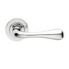 Manital Stella Door Handles On Round Rose, Polished Chrome (sold in pairs)
