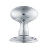 Mushroom Mortice Door Knob, Polished Chrome (sold in pairs)