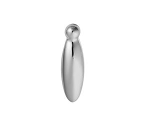 Pear Drop Architectural Quality Covered Escutcheon, Polished Chrome