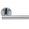 Manital Calla Door Handles On Round Rose, Polished Chrome (sold in pairs)