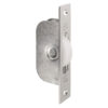 Galvanised Sash Window Axle Pulley (Square Forend), Polished Chrome With Nylon Wheel