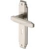 Heritage Brass Astoria Art Deco Style Door Handles, Satin Nickel (sold in pairs)