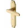 Heritage Brass Astoria Art Deco Style Door Handles, Satin Brass (sold in pairs)