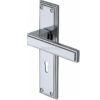 Heritage Brass Atlantis Art Deco Style Door Handles, Polished Chrome (sold in pairs)