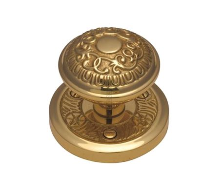 Heritage Brass Aydon Mortice Door Knobs, Polished Brass (sold in pairs)