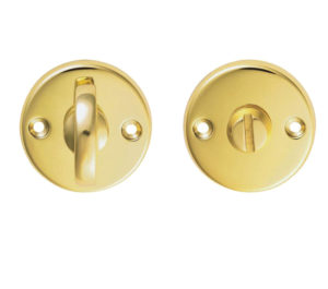 Plain Bathroom Turn & Release, Polished Brass