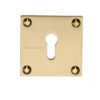 Heritage Brass Standard Square Slim Key Escutcheon, Satin Brass