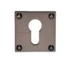 Heritage Brass Euro Profile Square Slim Key Escutcheon, Matt Bronze