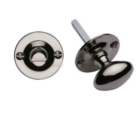 Heritage Brass Round 36mm Diameter Turn & Release, Polished Nickel