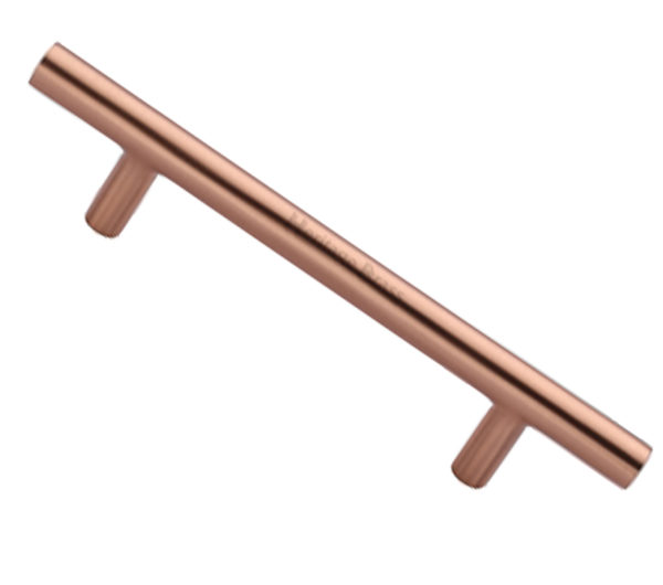 Heritage Brass Pull Bar Design Cabinet Handle (101mm, 128mm, 160mm OR 203mm C/C), Satin Rose Gold