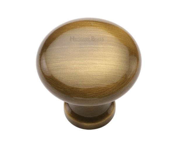 Heritage Brass Mushroom Design Cabinet Knob (32mm OR 38mm), Antique Brass