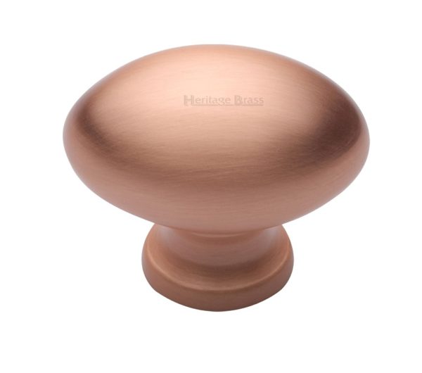 Heritage Brass Oval Design Cabinet Knob (32mm OR 38mm), Satin Rose Gold