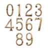 Heritage Brass 0-9 Screw Fix Numerals (76mm - 3"), Antique Brass