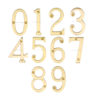 Heritage Brass 0-9 Screw Fix Numerals (76mm - 3"), Satin Brass
