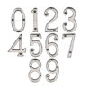 Heritage Brass 0-9 Screw Fix Numerals (76mm - 3"), Polished Nickel
