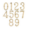 Heritage Brass 0-9 Screw Fix Numerals (76mm - 3"), Satin Brass