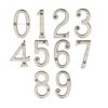 Heritage Brass 0-9 Screw Fix Numerals (76mm - 3"), Satin Nickel