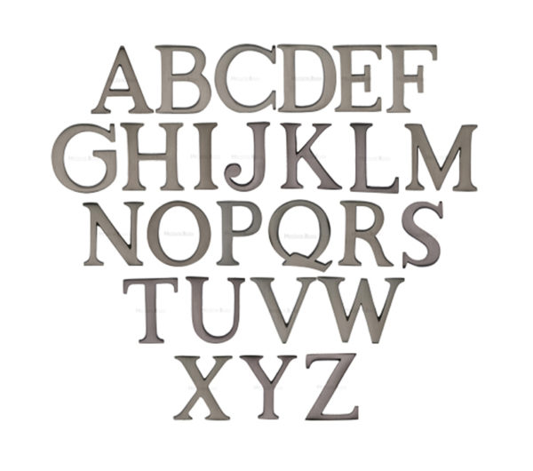 Heritage Brass A-Z Pin Fix Letters (51mm - 2"), Matt Bronze
