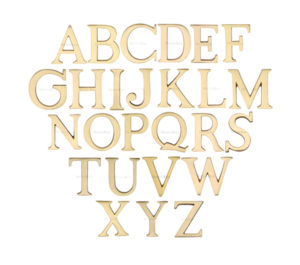 Heritage Brass A-Z Pin Fix Letters (51mm - 2"), Satin Brass