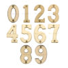 Heritage Brass 0-9 Screw Fix Numerals (76mm - 3"), Polished Brass