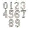 Heritage Brass 0-9 Screw Fix Numerals (76mm - 3"), Satin Nickel