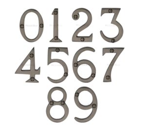 Heritage Brass 0-9 Screw Fixing Numerals (51mm - 2"), Matt Bronze