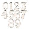Heritage Brass 0-9 Self Adhesive Numerals (51mm - 2"), Polished Nickel