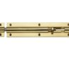 Heritage Brass Straight Barrel Door Bolt (4", 6" or 8" x 1 1/4"), Polished Brass