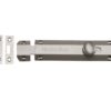 Heritage Brass Flat Surface Door Bolt (4", 6" OR 8" Length), Satin Nickel