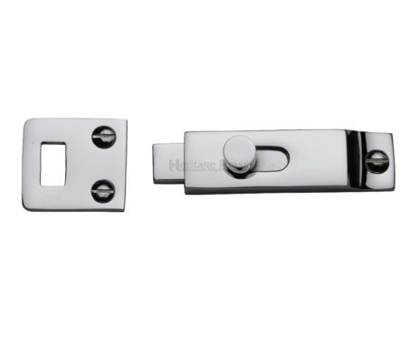 Heritage Brass Slide Bolt (66mm x 19mm), Polished Chrome