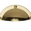 Heritage Brass Cabinet Drawer Pull Handle (86mm C/C), Polished Brass
