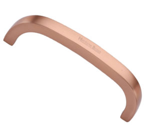 Heritage Brass D Shaped Cabinet Pull Handle (89mm, 152mm OR 203mm C/C), Satin Rose Gold
