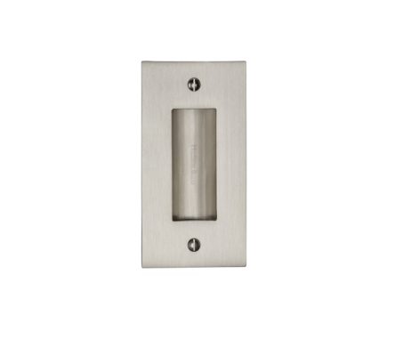Heritage Brass Flush Pull Handle (102mm OR 152mm), Satin Nickel